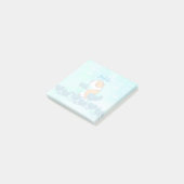 Cute Waterverf Blue Name School Post-it® Notes (Schuin)