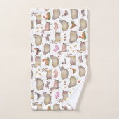 Cute Waterverf Boerderij Barn Animals Patroon Bad Handdoek (Handdoek)