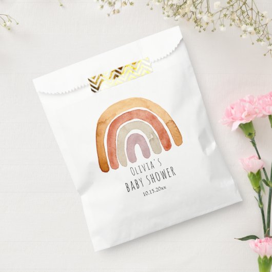 Cute Waterverf Boho Rainbow Baby shower Bedankzakje (Gezegeld)