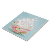 Cute Waterverf Bunnies Tegeltje (Zijkant)