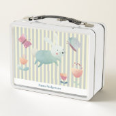 Cute waterverf Bunny & flower (Achterkant)