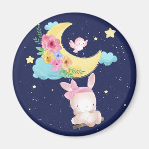 Cute Waterverf Bunny Magnet Magneet