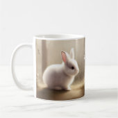 Cute Waterverf Bunny Persoonlijke koffie Mok (Links)
