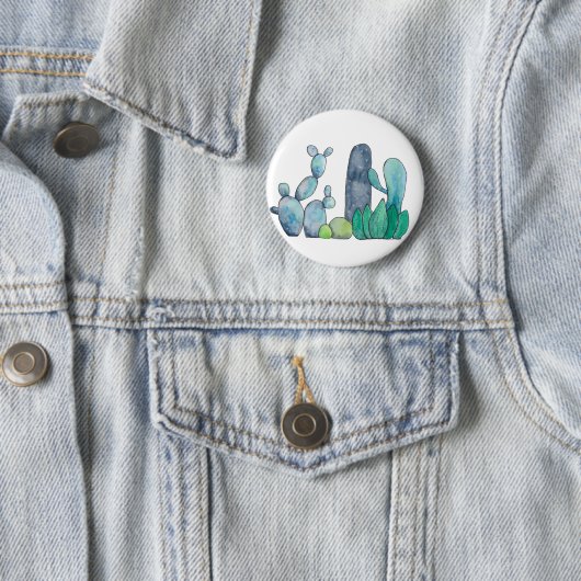 Cute Waterverf Cactus Button (In situ)