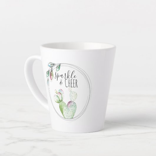 Cute Waterverf Cactus Mok Secret Santa Idea (Linkerhoek)