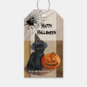 Cute  Waterverf Cat Halloween Gift Label Cadeaulabel (Voorkant)