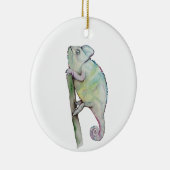 Cute waterverf chameleon keramisch ornament (Rechts)