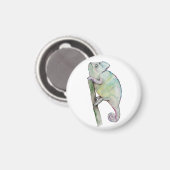 Cute waterverf chameleon magneet (Voorkant / Achterkant)