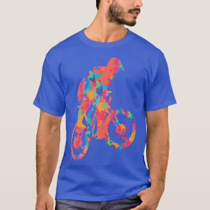 Cute Waterverf cyclist voor kleurrijke fietser Pop T-shirt