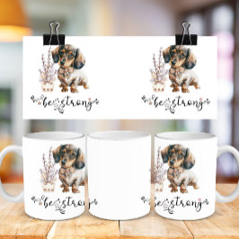 Cute Waterverf dachshund is een sterke kalligrafie Koffiemok