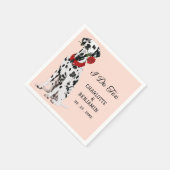 Cute Waterverf Dalmatian Dog Wedding Servet (Hoek)