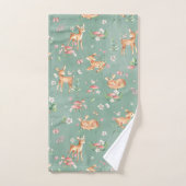 Cute Waterverf Deer Patroon Bad Handdoek (Handdoek)