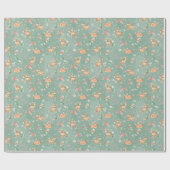 Cute Waterverf Deer Patroon Cadeaupapier (Vlak)