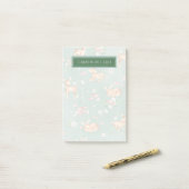 Cute Waterverf Deer Patroon Post-it® Notes (Op bureau)
