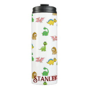 Cute Waterverf Dinosaur Animal Pattern Thermosbeker