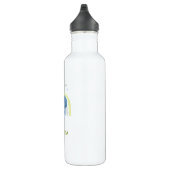 Cute Waterverf Dinosaur & Rainbow Kind Name Waterfles (Rechts)