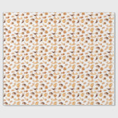 Cute Waterverf Dogs Illustrated Pattern Cadeaupapier (Vlak)