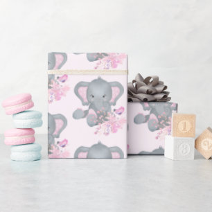 Cute waterverf Elephant Cadeaupapier