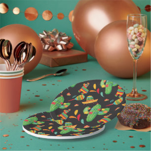 Cute Waterverf Fiesta Paper Borden Papieren Bordje
