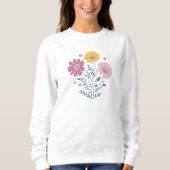 Cute Waterverf Florals Trui (Voorkant)