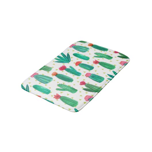 Cute Waterverf Flowering Cactus Pattern Badmat (Gekanteld)