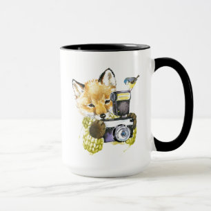 Cute Waterverf Fox die Afbeeldingen inneemt Mok