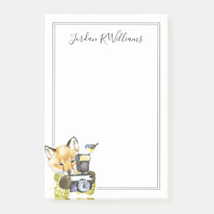 Cute Waterverf Fox die Afbeeldingen inneemt Naam Post-it® Notes
