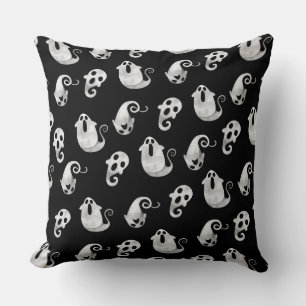 Cute Waterverf Ghost & Ghouls Halloween Kussen