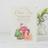 Cute Waterverf Gingerbrood Mensen in het zakje Kaart (Staand voorkant)