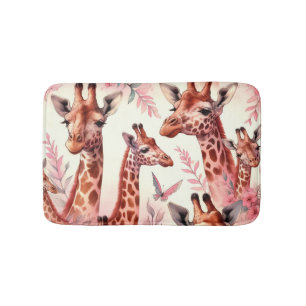 Cute Waterverf Giraffe Badmat