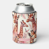 Cute Waterverf Giraffe Blikjeskoeler (Blikje Achterkant)