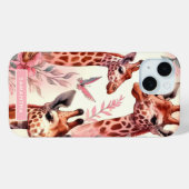 Cute Waterverf Giraffe Case-Mate iPhone Case (Achterkant (horizontaal))
