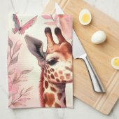 Cute Waterverf Giraffe Theedoek (Quarter Fold)