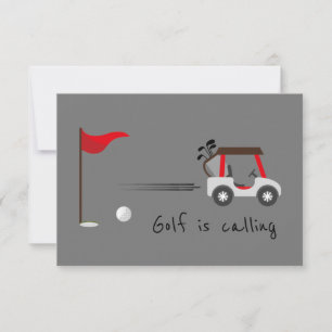 Cute Waterverf Golf Fun Golf roept citaat op Kaart