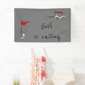 Cute Waterverf Golf Fun Golf roept citaat op Spandoek (Insitu)