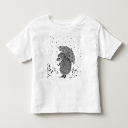Cute Waterverf Hedegel Rainy Day Whimsical Kinder Shirts (Voorkant)