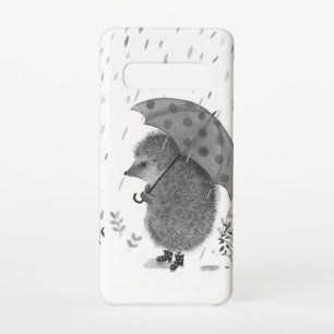 Cute Waterverf Hedegel Rainy Day Whimsical Samsung Galaxy S10 Hoesje