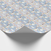 Cute Waterverf Kerstmis Snowman Rats Pattern Cadeaupapier (Hoek)