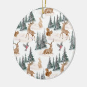Cute Waterverf Kerstsneeuwbos Keramisch Ornament (Links)