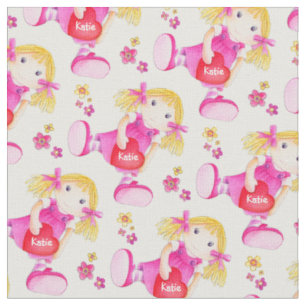 Cute waterverf kunst rag pop herhaalde patronen stof
