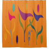 Cute Waterverf Lily Floral Douchegordijn (Voorkant)