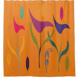 Cute Waterverf Lily Floral Douchegordijn