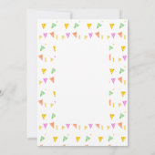 Cute Waterverf Llama Fun 1e verjaardag Uitnodiging (Achterkant)