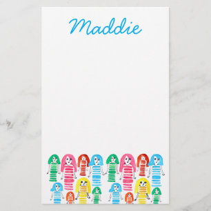 Cute waterverf meiden grappig plezier briefpapier