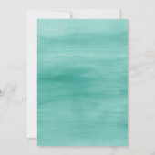 Cute Waterverf Mermaid under the Zee Baby shower Kaart (Achterkant)