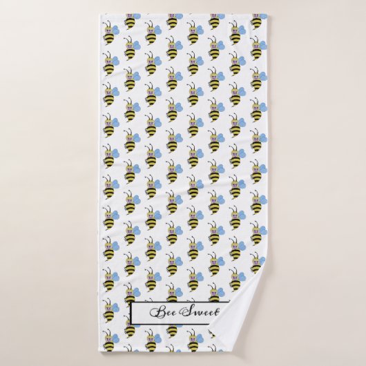 Cute Waterverf met Happy Smile Badhanddoek (Badhanddoek)