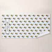 Cute Waterverf met Happy Smile Badhanddoek (Badhanddoek)