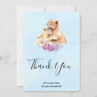 Cute Waterverf Moeder Loon & Cub Hartelijk dank