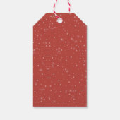 Cute Waterverf Nerdy Pug Merry Kerstmis Cadeaulabel (Achterkant)