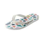 Cute Waterverf Ocean Animals Patroon Kinder Teenslippers (Schuin)